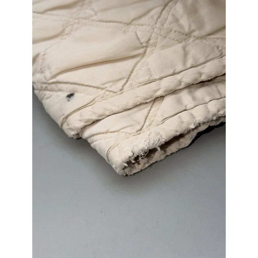 Pine Cone Hill King Quilt Ivory Cream Tencel Lyocell Coverlet Cottage Farmhouse